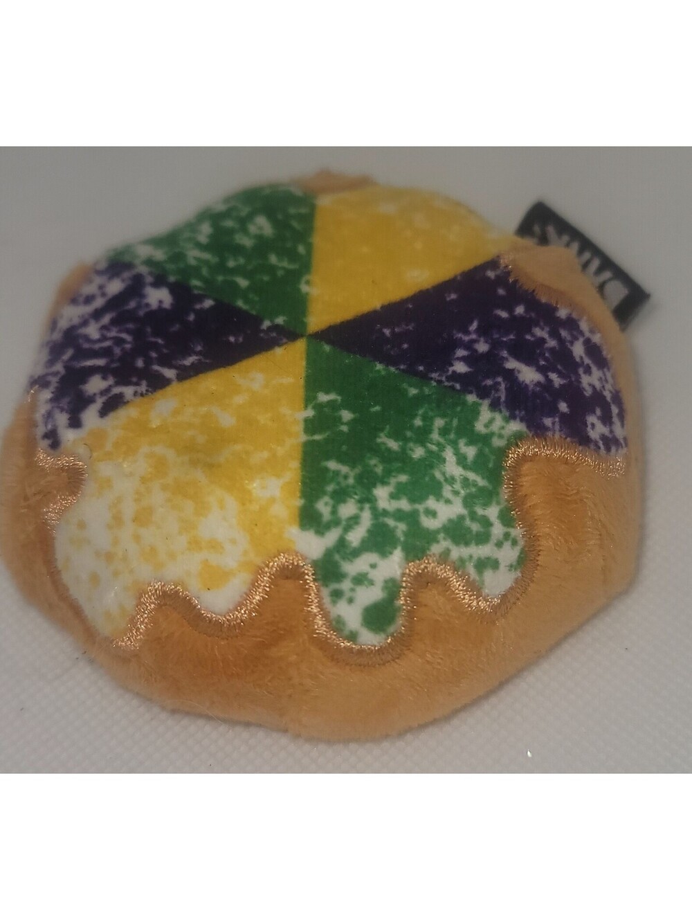 BARKBOX SUPERCHEWER MARDI GRAS KING CAKE DOG TOUGH CHEW TOY